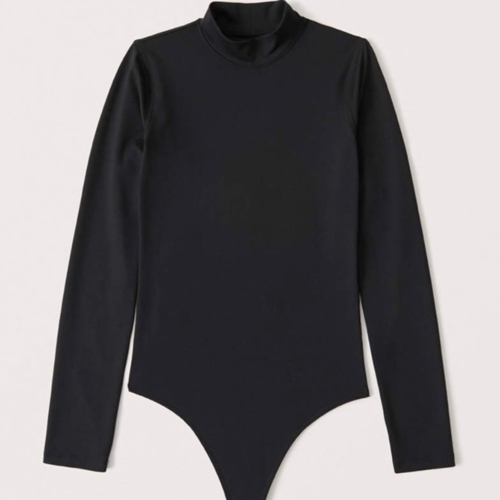 Long-Sleeve Seamless Mockneck Bodysuit